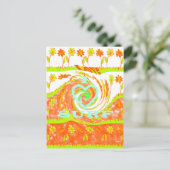 I Love Surven: Mooie Bloemen met Cool Text Art Briefkaart (Staand voorkant)