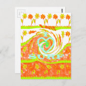 I Love Surven: Mooie Bloemen met Cool Text Art Briefkaart (Voorkant / Achterkant)