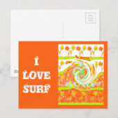 I Love Surven: Mooie Bloemen met Cool Text Art Briefkaart (Voorkant / Achterkant)