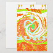 I Love Surven: Mooie Bloemen met Cool Text Art Briefpapier (Voorkant / Achterkant)