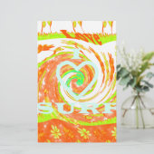 I Love Surven: Mooie Bloemen met Cool Text Art Briefpapier (Staand voorkant)