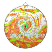 I Love Surven: Mooie Bloemen met Cool Text Art Dartbord (Voorkant)