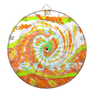 I Love Surven: Mooie Bloemen met Cool Text Art Dartbord