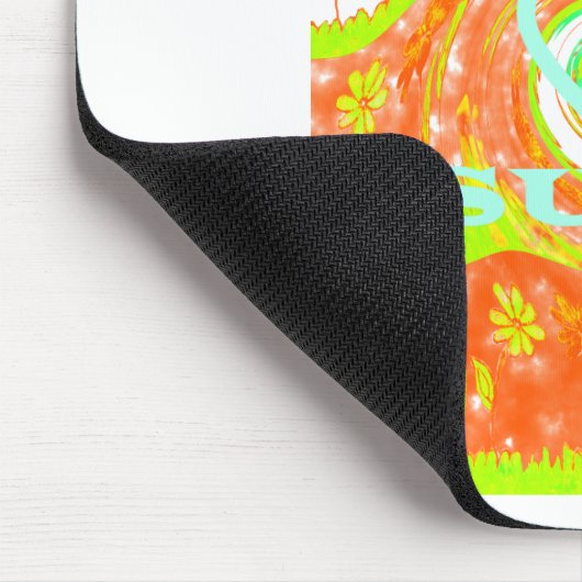 I Love Surven: Mooie Bloemen met Cool Text Art Muismat (Hoek)