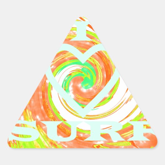 I Love Surven: Mooie Bloemen met Cool Text Art Sticker (Voorkant)