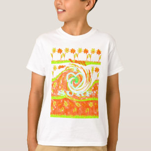 I Love Surven: Mooie Bloemen met Cool Text Art T-shirt