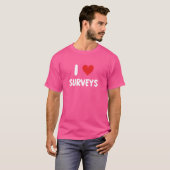 I Love Surveys - Project Landmeetkundige T-shirt (Voorkant volledig)