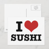 I Love Sushi Briefkaart (Voorkant / Achterkant)