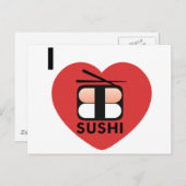 I Love Sushi Briefkaart (Voorkant / Achterkant)