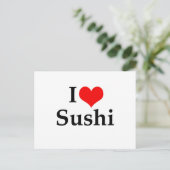 I Love Sushi Briefkaart (Staand voorkant)