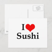 I Love Sushi Briefkaart (Voorkant / Achterkant)