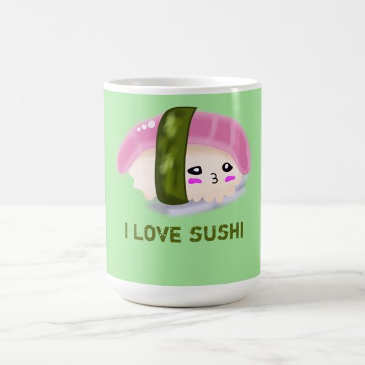 I Love Sushi Funny Phrases Koffiemok (Center)