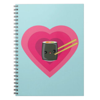 I Love Sushi Kawaii Sushi Roll Notitieboek