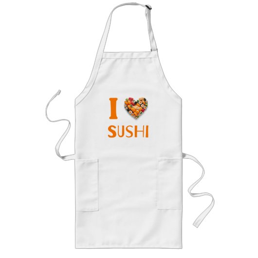 I Love Sushi Lang Schort (Voorkant)