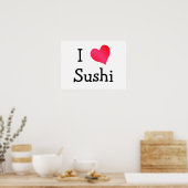 I Love Sushi Poster (Keuken)