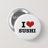 I Love Sushi Ronde Button 5,7 Cm (Voorkant /achterkant)