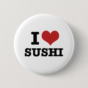 I Love Sushi Ronde Button 5,7 Cm
