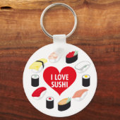I Love Sushi Sleutelhanger (Voorkant)