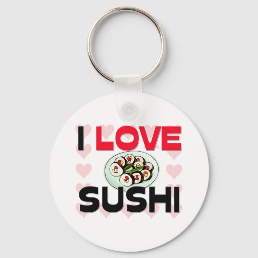 I Love Sushi Sleutelhanger (Voorkant)