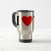 I Love Sussex Spaniels Travel Mug Reisbeker (Voorkant links)