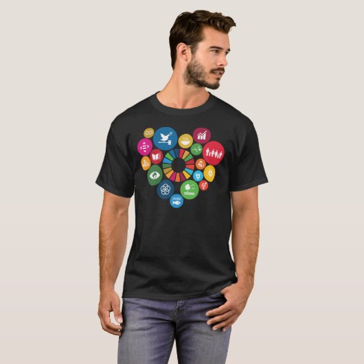 I Love Sustainable Development Goals SDGs 2030 Ess T-shirt (Voorkant volledig)