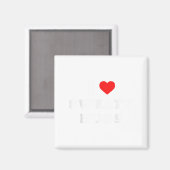 I Love Sweaty Hugs Marathon Watching Tee Magneet (Voorkant / Achterkant)