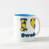 I love Sweden Tweekleurige Koffiemok (Voorkant rechts)
