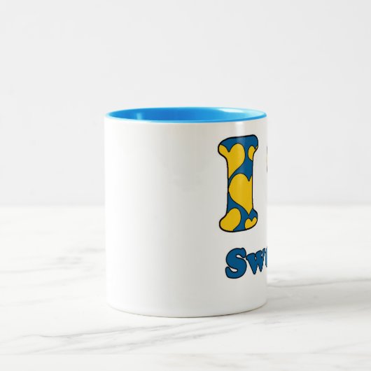 I love Sweden Tweekleurige Koffiemok (Center)