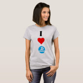 I Love Swim / I Heart Swim Cute Dames T shirt (Voorkant volledig)