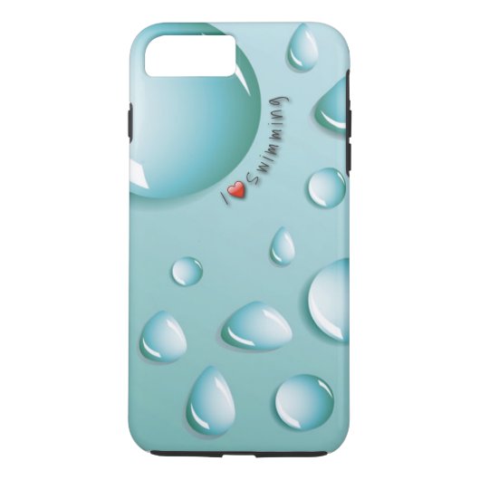 I Love Swimming Phone Case (Achterkant)