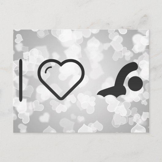 I Love Swimmings Briefkaart (Voorkant)