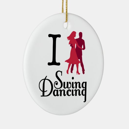I Love Swing Dancing Keramisch Ornament (Rechts)