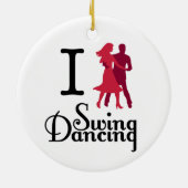 I Love Swing Dancing Keramisch Ornament (Achterkant)