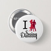 I Love Swing Dancing Ronde Button 5,7 Cm (Voorkant /achterkant)