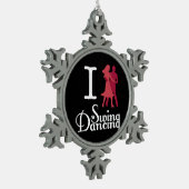 I Love Swing Dancing Tin Sneeuwvlok Ornament (Links)