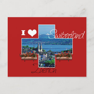 I love Switzerland Briefkaart
