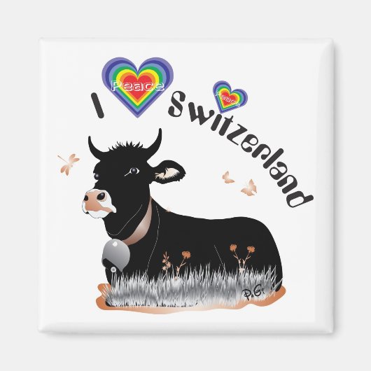 I love Switzerland Magnet (Voorkant)
