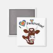 I love Switzerland Magnet (Voorkant / Achterkant)