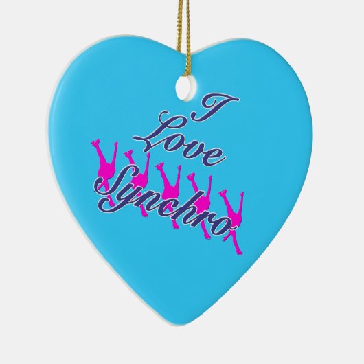 I Love Synchro Ornament - Jouw naam on Back (Rechts)