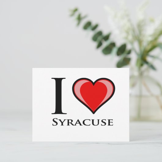I Love Syracuse Briefkaart (Staand voorkant)