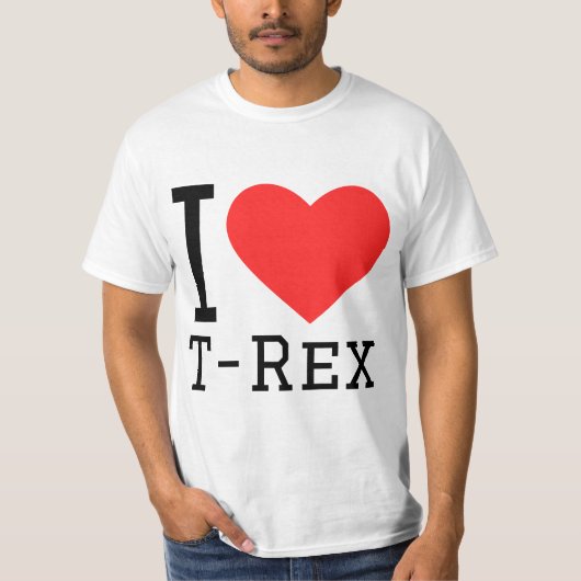 I love t rex  t-shirt (Voorkant)
