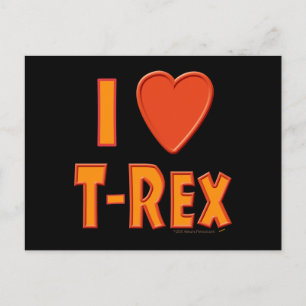 I Love T-Rex Tyrannosaurus Rex Dinosaur Lovers Briefkaart