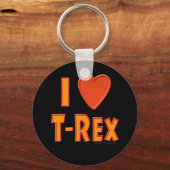 I Love T-Rex Tyrannosaurus Rex Dinosaur Lovers Sleutelhanger (Voorkant)