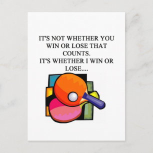 i love table tennis briefkaart
