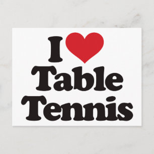 I Love Table Tennis Briefkaart