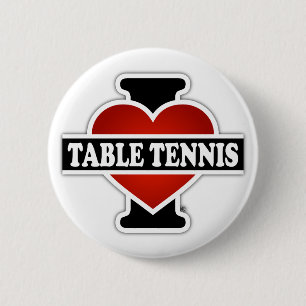 I Love Table Tennis Ronde Button 5,7 Cm
