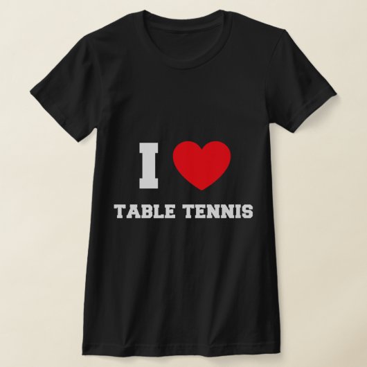 I Love Table Tennis T-shirt (Laagn)