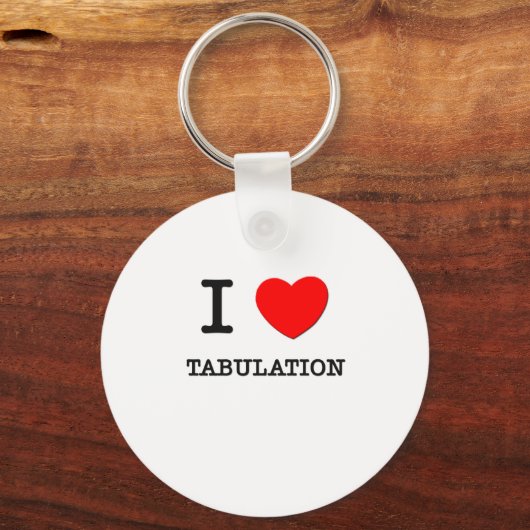 I Love Tabulation Sleutelhanger (Voorkant)