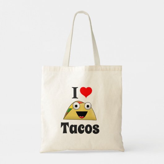 I Love Tacos Canvas tas (Achterkant)