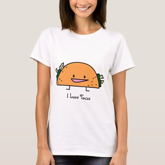 I Love Tacos - Dames T-Shirt (Voorkant)